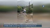 Disastro maltempo a Formia, i danni in strada