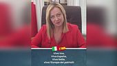 Giorgia Meloni alla kermesse di Vox in Spagna