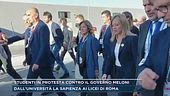 Studenti in protesta contro il governo Meloni