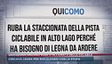 Gravedona, anziano ruba staccionata della ciclabile