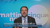 Matteo Salvini sull'autonomia: "Premia chi spende meno e meglio"