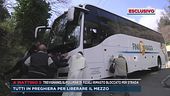 Trevignano, il pullman di fedeli rimasto bloccato per strada