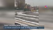 Roma, grandine fuori stagione