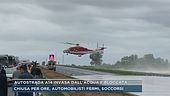 Autostrada A14 invasa dall'acqua e bloccata