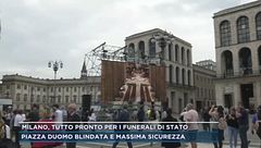 Da Piazza Duomo, tutto pronto per i funerali di stato