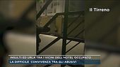 Insulti e urla tra i vicini dell'hotel occupato