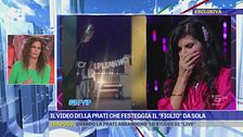 Il video della Prati che festeggia il "figlio" da sola