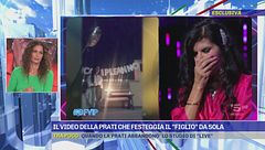 Il video della Prati che festeggia il "figlio" da sola