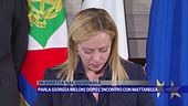 Parla Giorgia Meloni dopo l'incontro con Mattarella