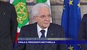 In diretta dal Quirinale parla Mattarella