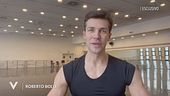 I saluti di Roberto Bolle per Virna Toppi e Nicola Del Freo