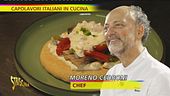 Pizzetta sgombro, burrata e pomodorini, la nuova creazione di Moreno Cedroni