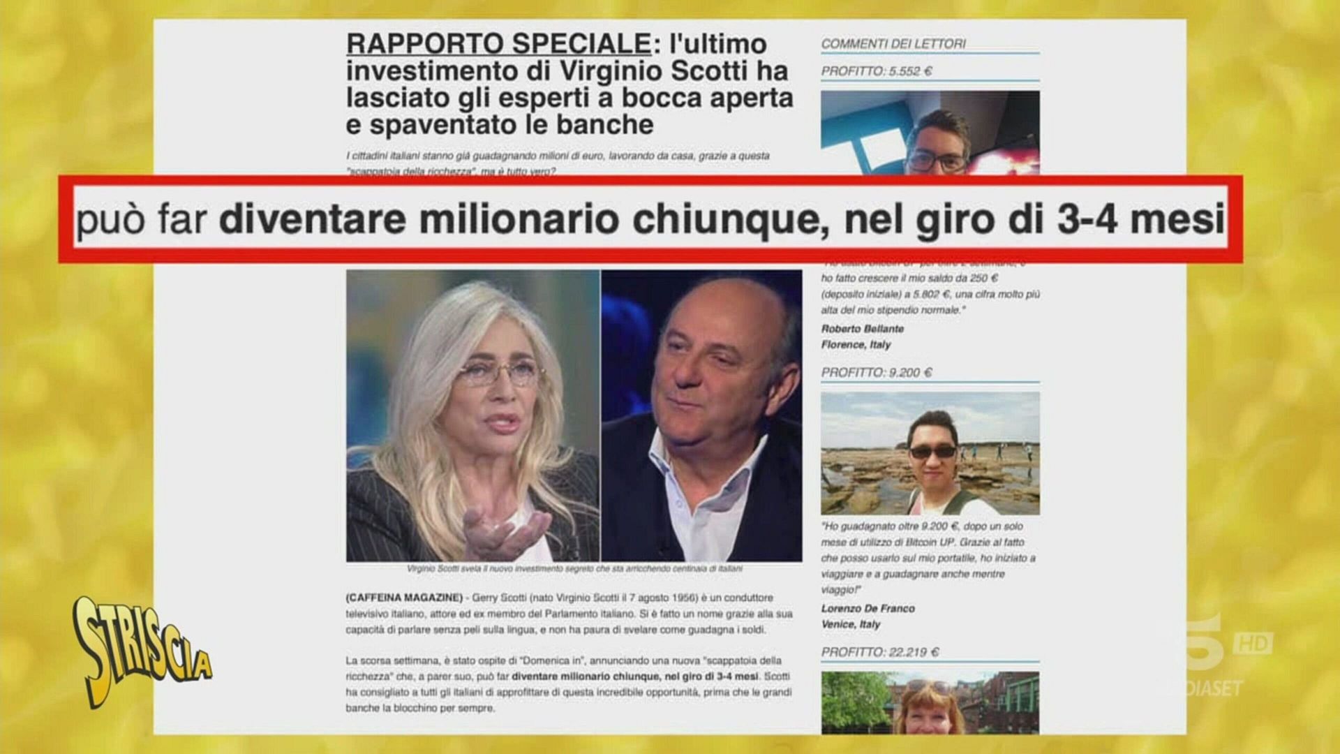 Striscia la notizia: Diventa ricco con i Vip: come fermare la pubblicità  ingannevole Video
