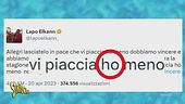 Il tweet di Lapo Elkann al Var: le H vanno in fuori gioco