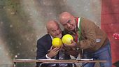 Paolo Cevoli e l'assessore Palmiro Cangini