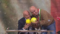 Paolo Cevoli e l'assessore Palmiro Cangini