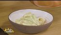 Straccetti di pasta fresca alla crema di broccoli e ceci