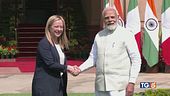 Meloni a New Delhi, l'appello alla pace