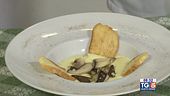 Gusto verde: fonduta di patata con funghi e caciocavallo