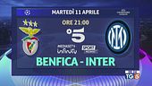 Stasera Inter-Benfica in diretta su Canale 5