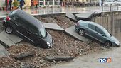 Brescia, crolla argine Il maltempo non molla