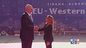 La premier in Albania rilancio sulle banche