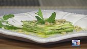Gusto Verde: carpaccio di zucchine crude marinate con olio, sale, pepe e menta