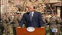 Il discorso di Silvio Berlusconi tra le macerie di Onna