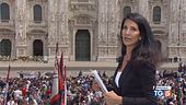 I funerali di Silvio Berlusconi: l'attesa in Piazza Duomo
