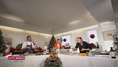 Spaghetto con anguilla affumicata  con castagne e zucca e Salmone selvaggio con composta di pere