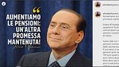 Berlusconi: "Pensioni, promessa mantenuta"