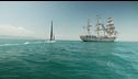 Vespucci e Luna Rossa, show in mare