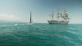 Vespucci e Luna Rossa, show in mare