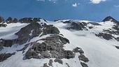 Marmolada, ghiacciaio dimezzato