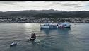 Bufera in mare, s'incaglia una nave