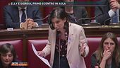 Elly Schlein e Giorgia Meloni, primo scontro in aula