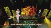 Michelle Baldassarre e la sterpaglia bruciata