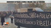 Anarchici in piazza a Roma e Milano: sale la tensione