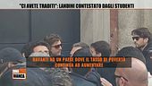 Landini contestato dagli studenti