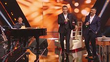 Antonello Venditti e Pio e Amedeo in "Sara"