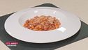 Paccheri, crema di friarielli, salsiccia di bra, nocciole e salsa di provola e Pisarei e fasò