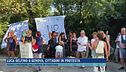 Luca Delfino a Genova, cittadini in protesta