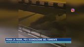 Prima la frana, poi l'esondazione del torrente