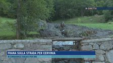 Frana sulla strada per Cervinia