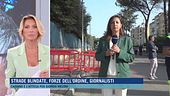Strade blindate, forze dell'ordine, giornalisti
