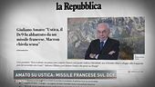 Amato su Ustica: "Missile francese sul DC9"