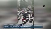 Roma, pioggia intensa e traffico in tilt