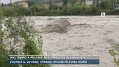 Maltempo, torrente Baganza in piena nel parmense