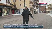 Cortina, strade gelate per il freddo record