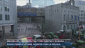 Bruxelles, protesta trattori contro l'Europa